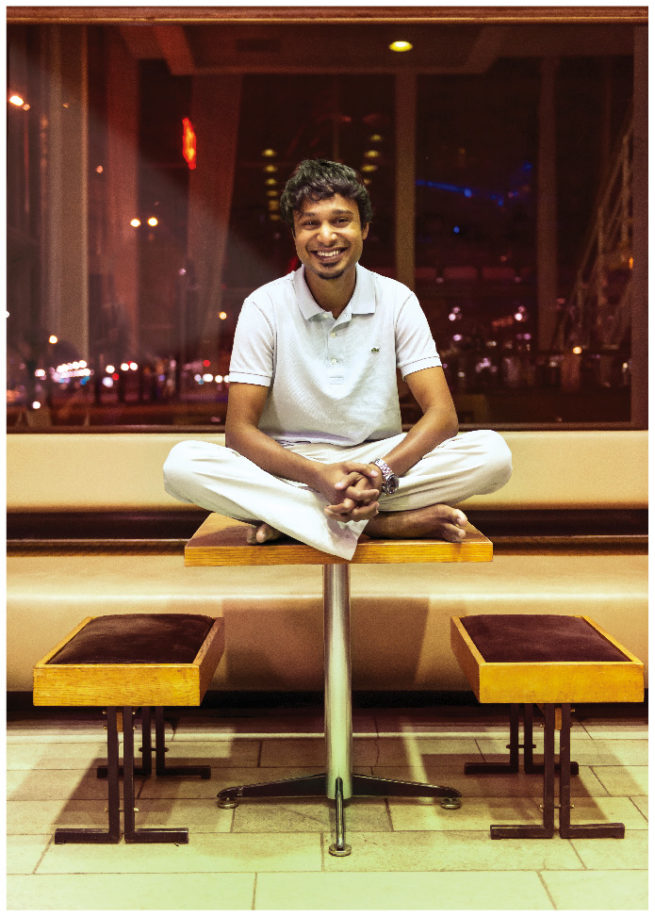 Portrait von Ibrahim Shazyl für den Geschäftsbericht von Kuoni