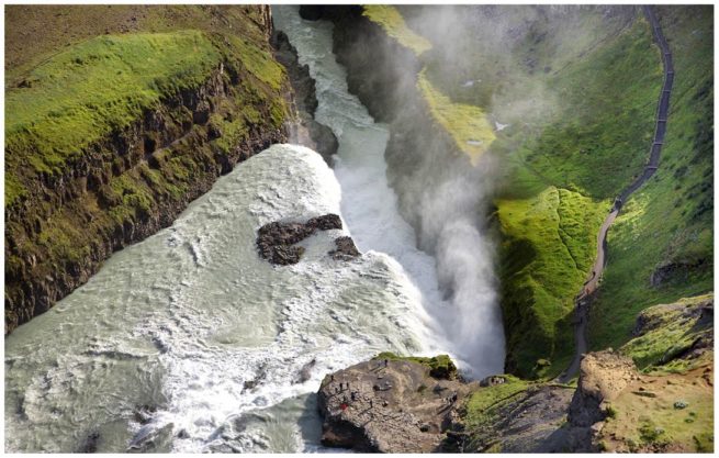 Island Gulfoss Luftaufnahme